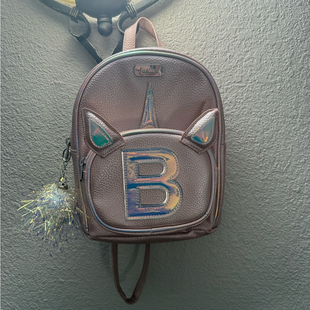 Justice Shimmering Pink Unicorn Backpack